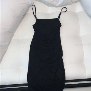 pretty little thing black skin tight dress